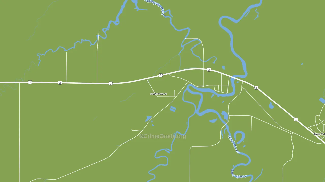Diaperville, WI Map of Drug-Related Crime Rates
