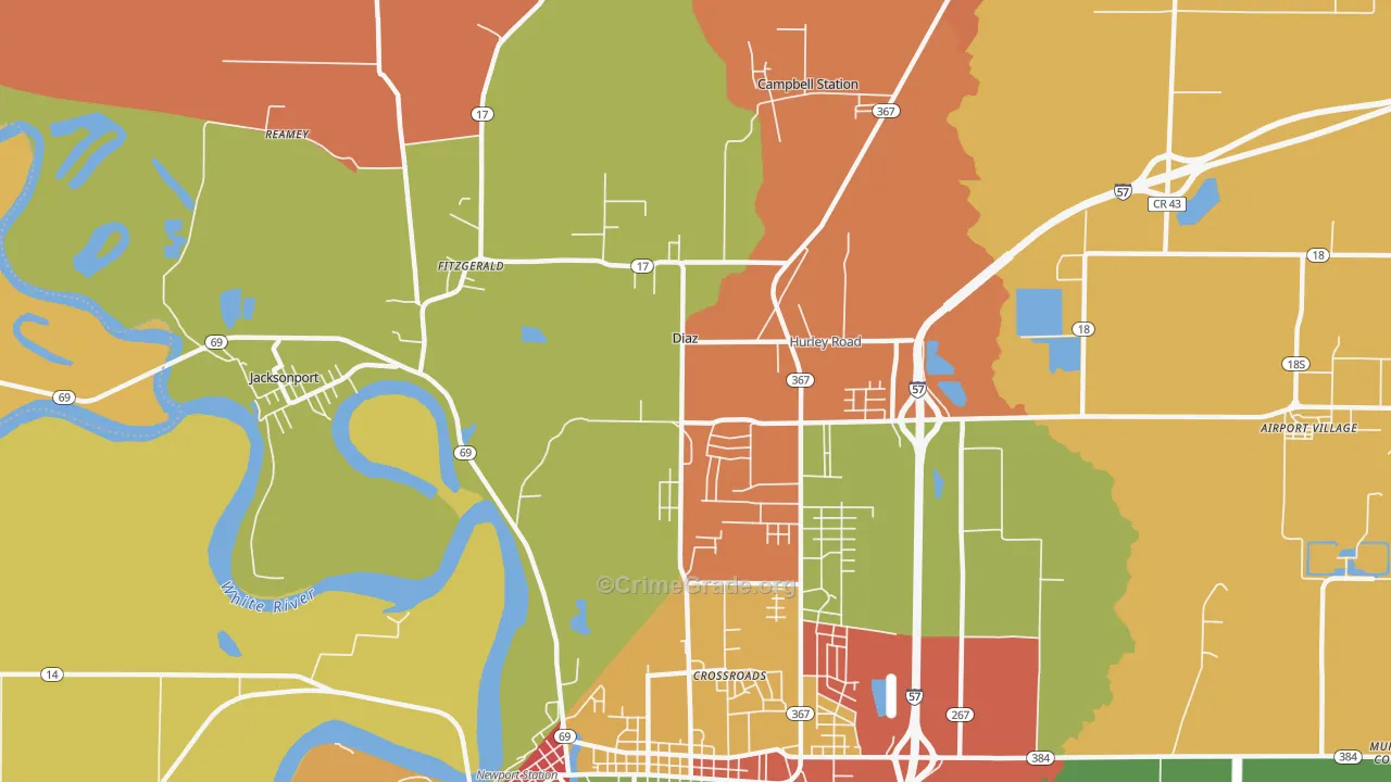 Diaz, AR Map of Drug-Related Crime Rates
