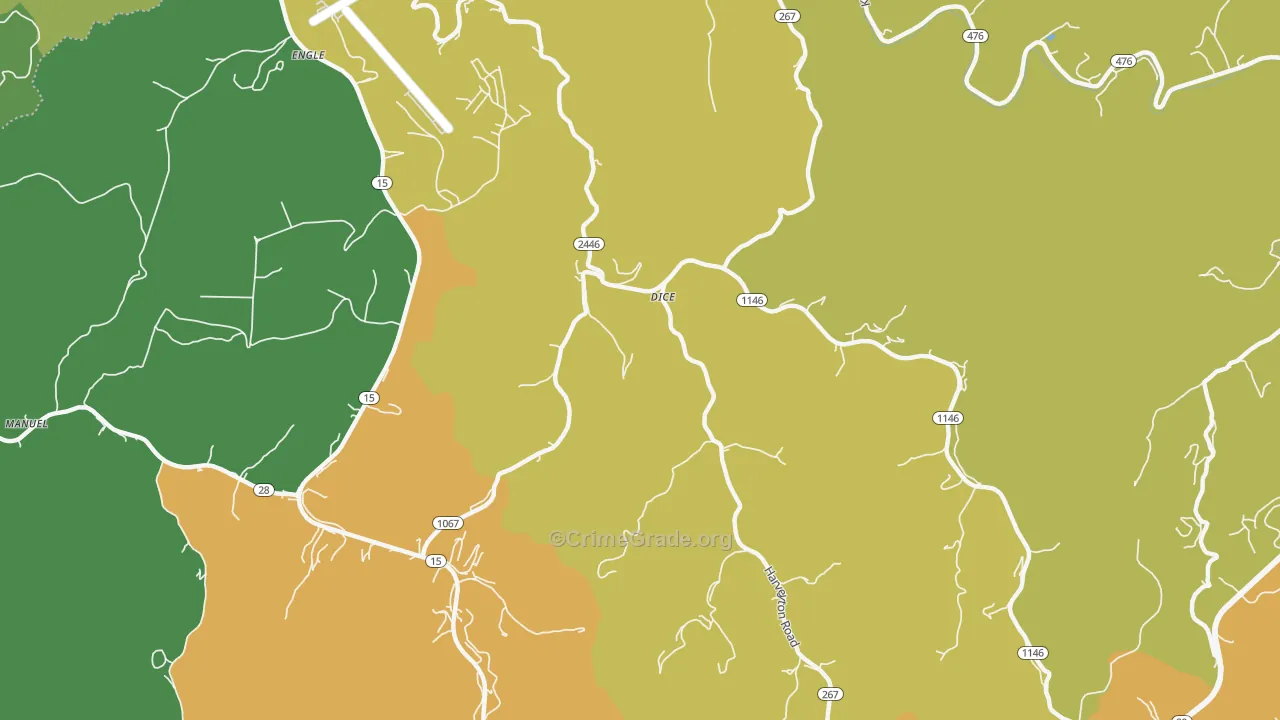 Dice, KY Map of Drug-Related Crime Rates