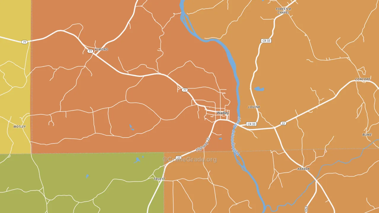 Dickert, AL Map of Drug-Related Crime Rates