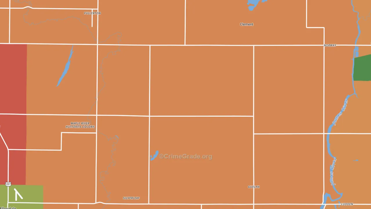 Dickey County, ND Map of Drug-Related Crime Rates