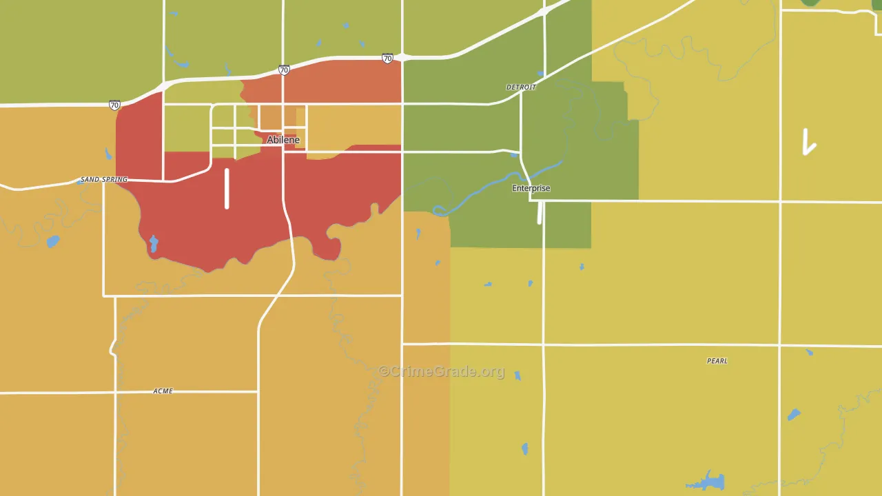 Dickinson County, KS Map of Drug-Related Crime Rates