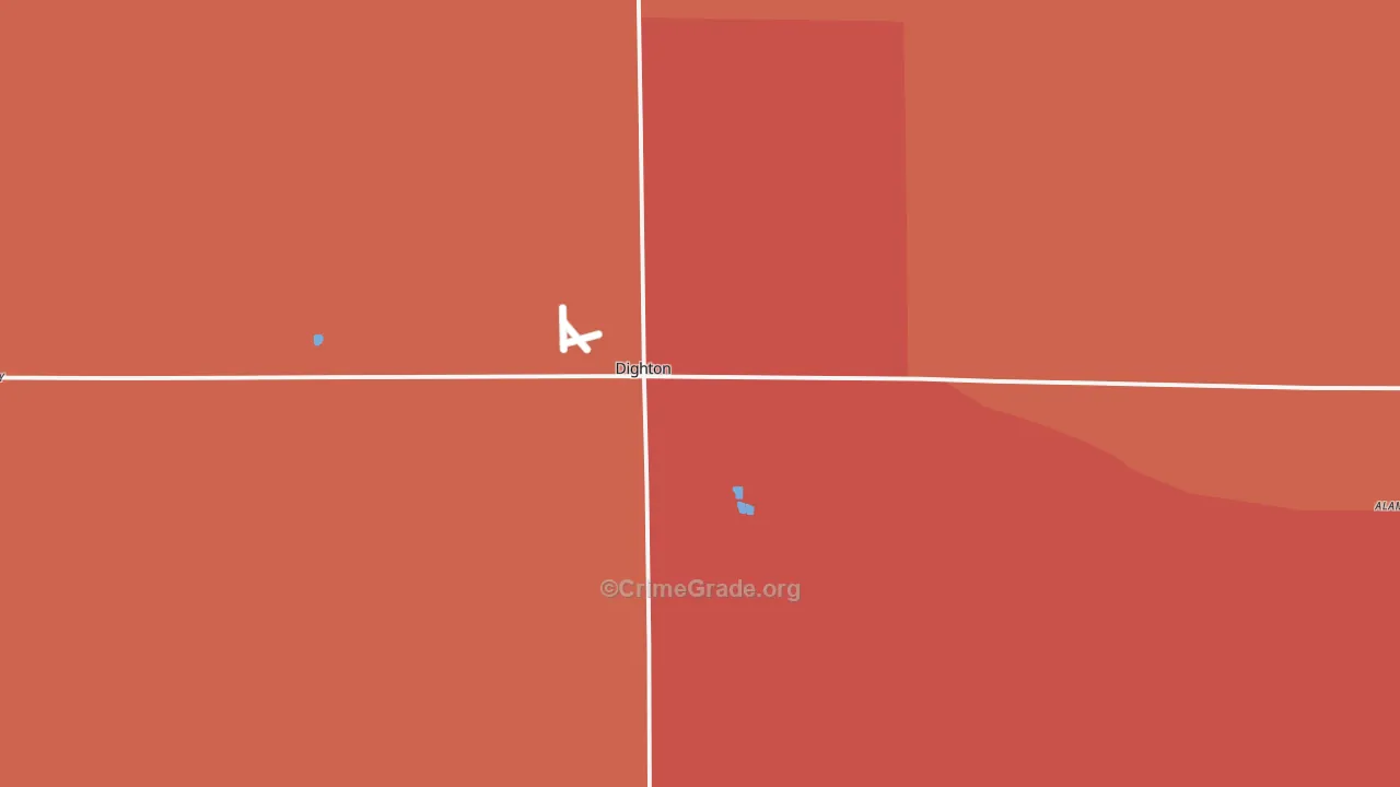 Dighton, KS Map of Drug-Related Crime Rates