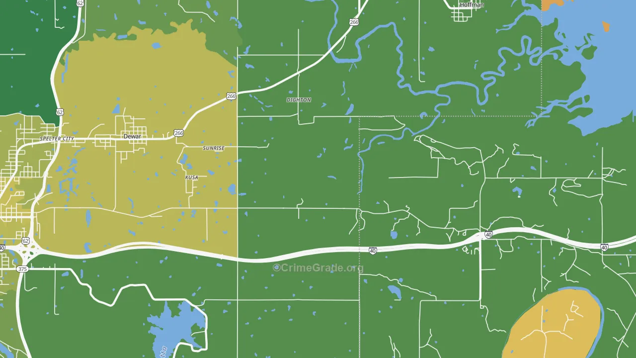 Dighton, OK Map of Drug-Related Crime Rates