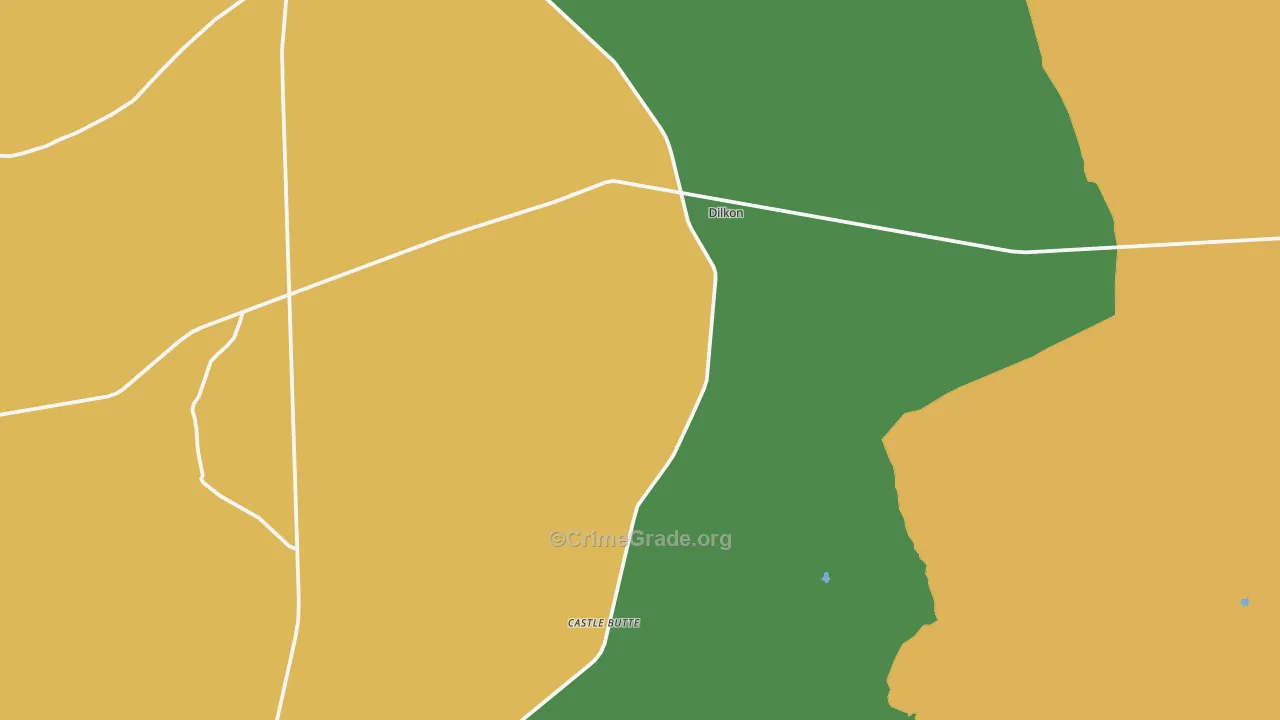 Dilkon, AZ Map of Drug-Related Crime Rates