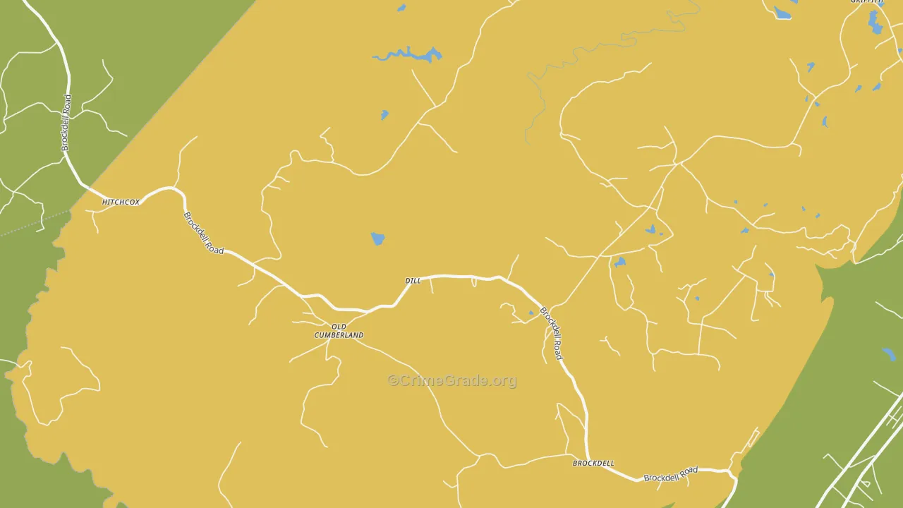 Dill, TN Map of Drug-Related Crime Rates