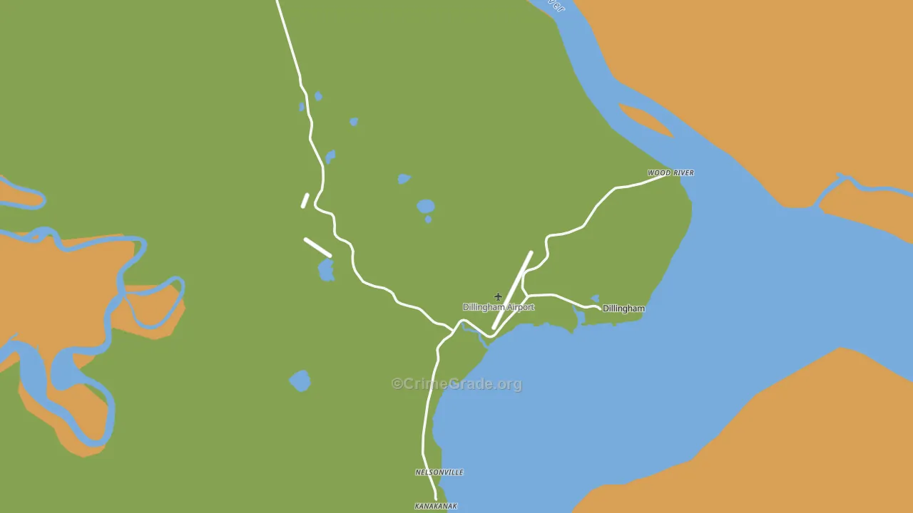 Dillingham, AK Map of Drug-Related Crime Rates
