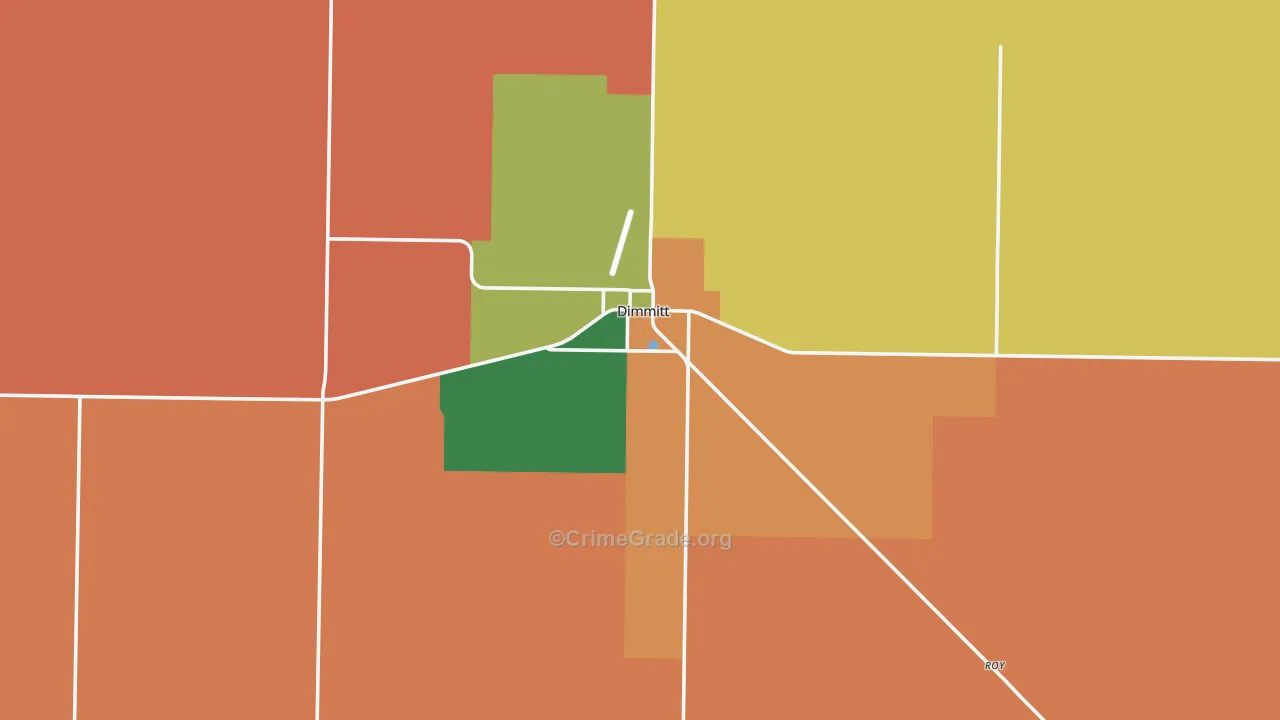 Dimmitt, TX Map of Drug-Related Crime Rates