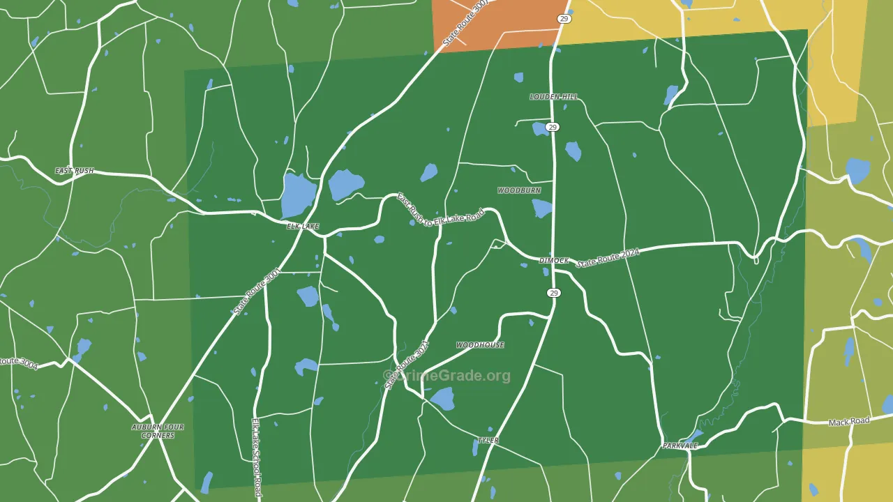 Dimock, PA Map of Drug-Related Crime Rates