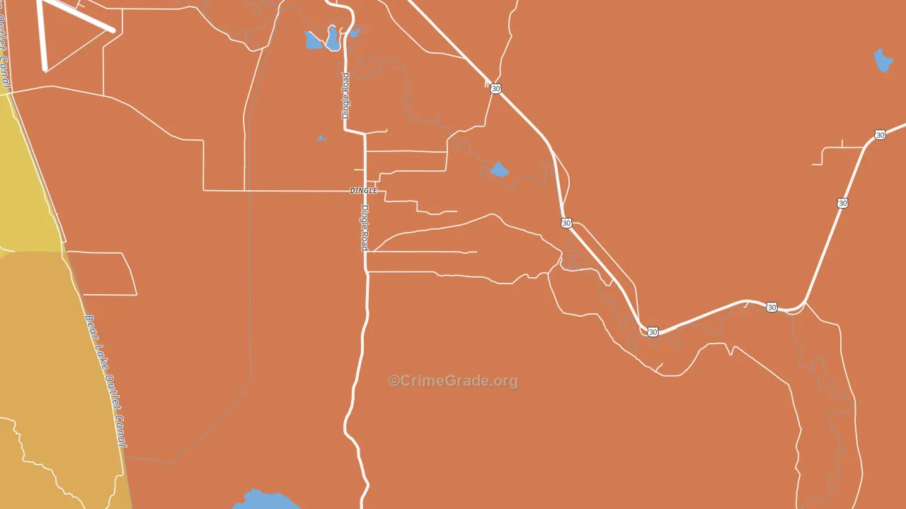 Dingle, ID Map of Drug-Related Crime Rates