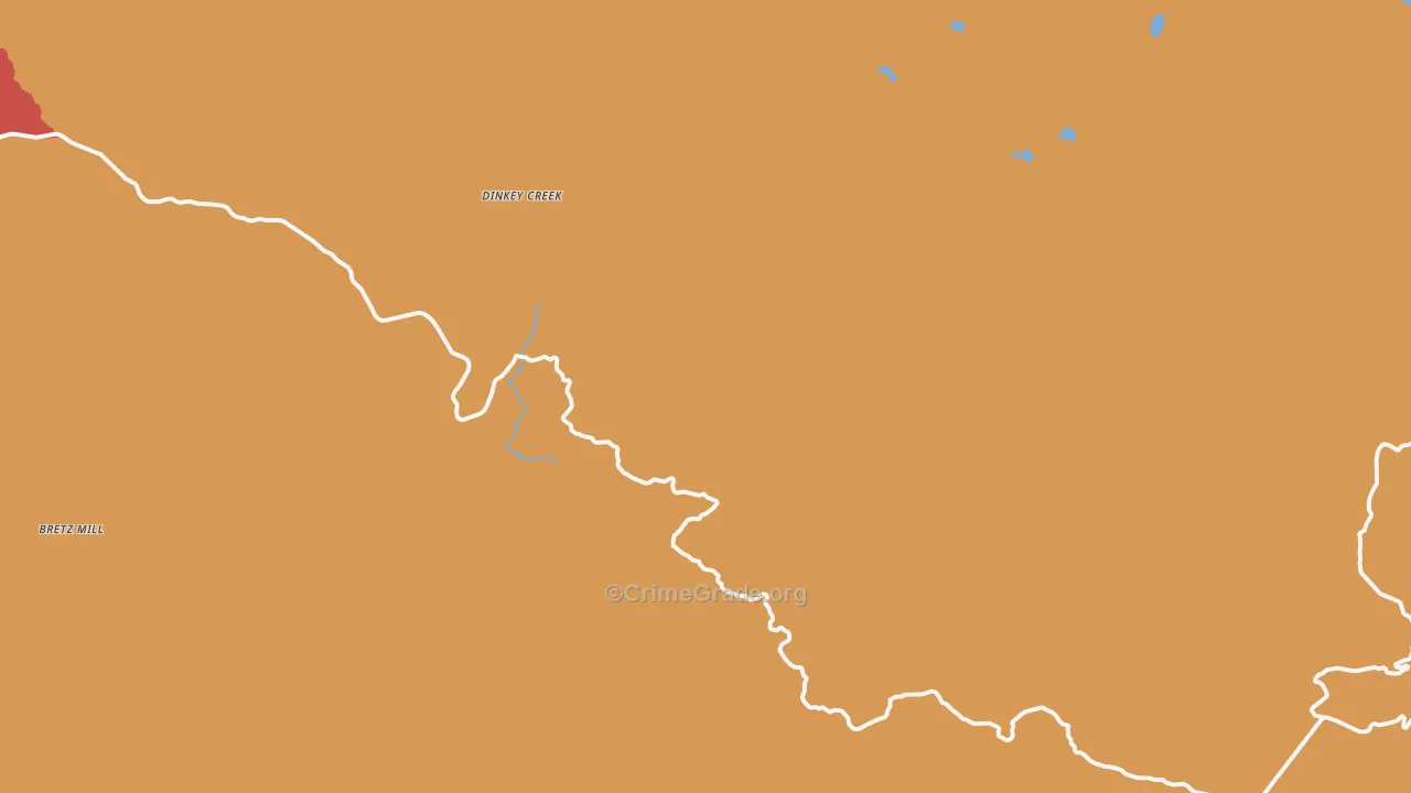 Dinkey Creek, CA Map of Drug-Related Crime Rates
