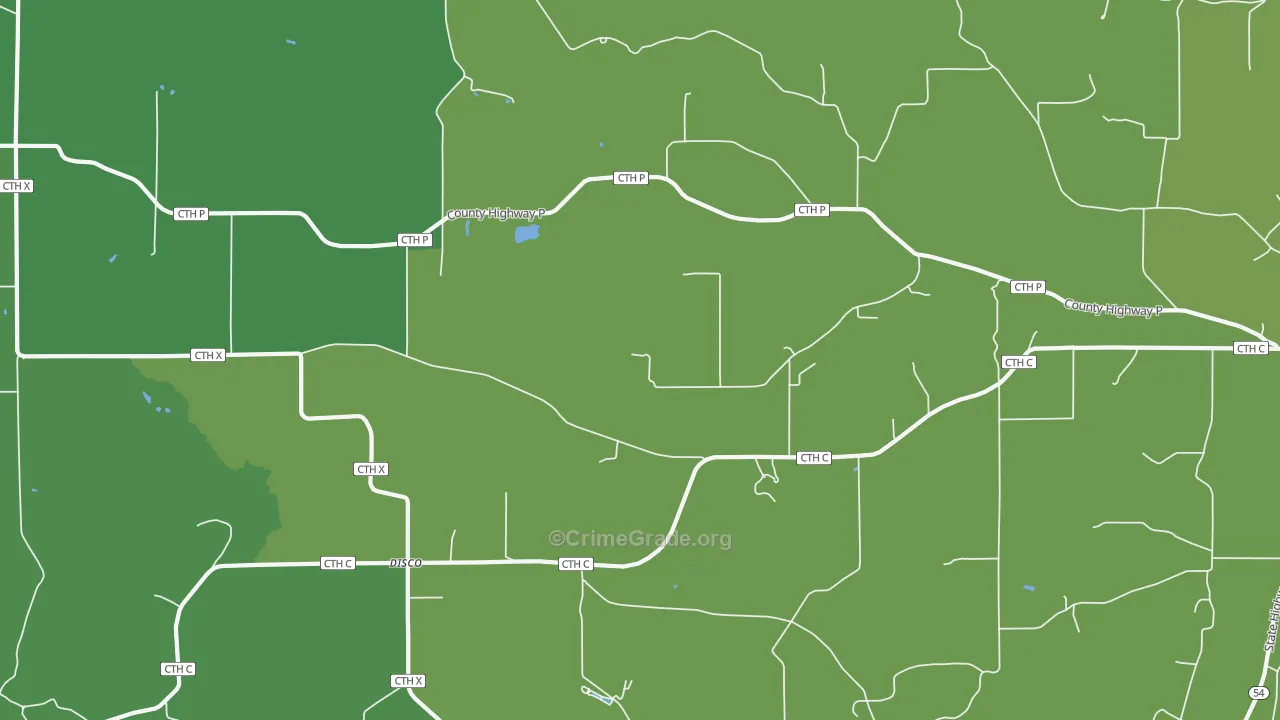 Disco, WI Map of Drug-Related Crime Rates