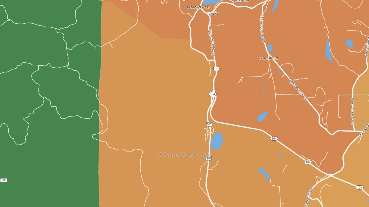 Discovery Bay, WA Map of Drug-Related Crime Rates