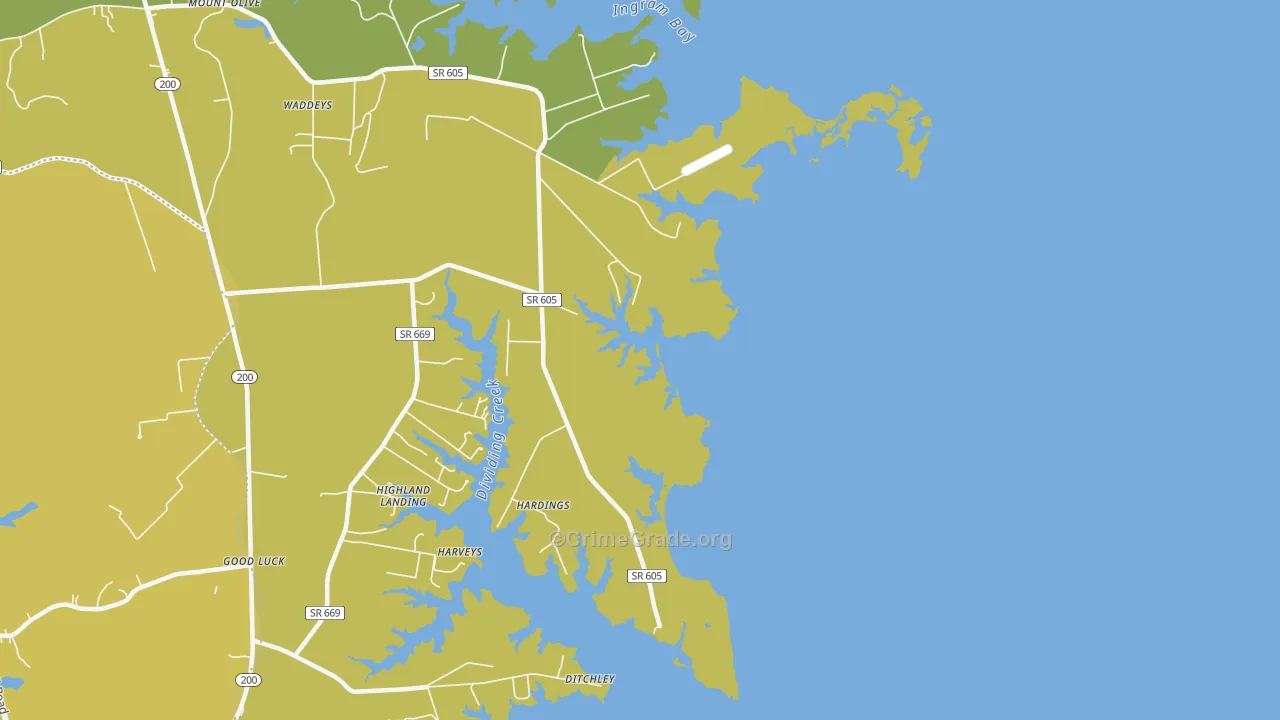 Ditchley, VA Map of Drug-Related Crime Rates