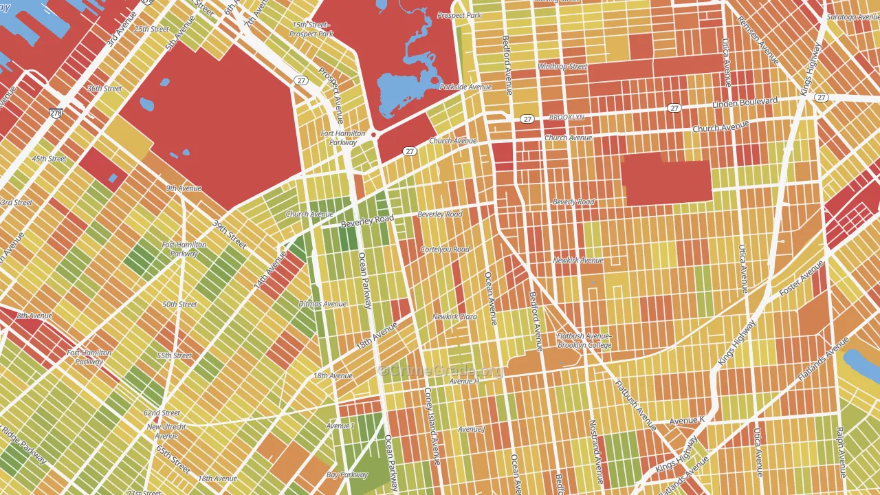 Ditmas Park, Brooklyn, NY Map of Drug-Related Crime Rates