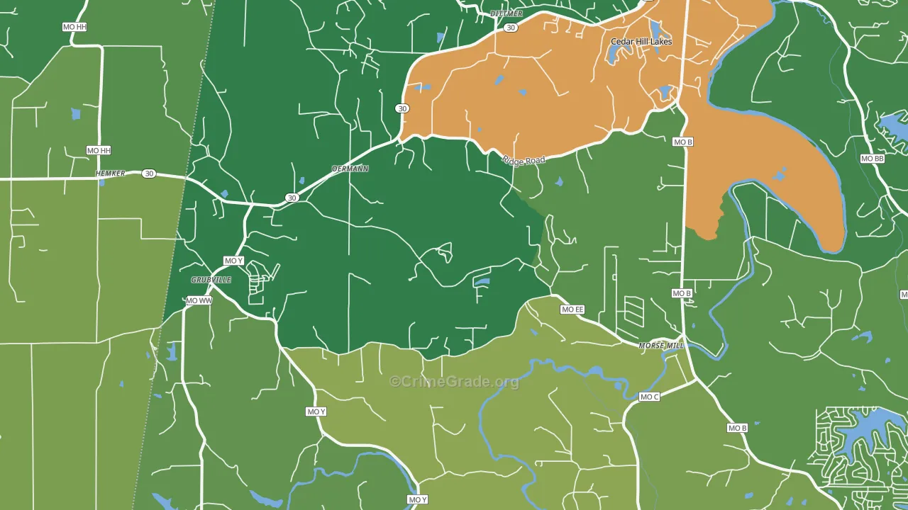 Dittmer, MO Map of Drug-Related Crime Rates