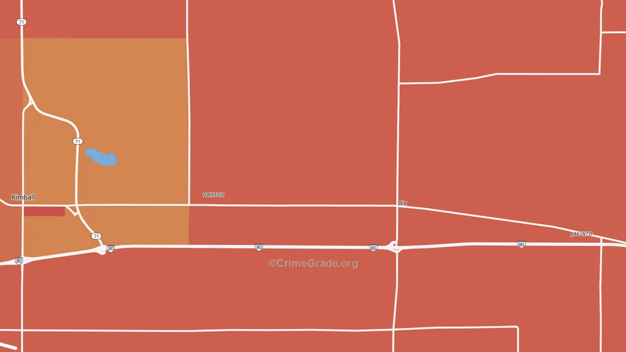 Dix, NE Map of Drug-Related Crime Rates