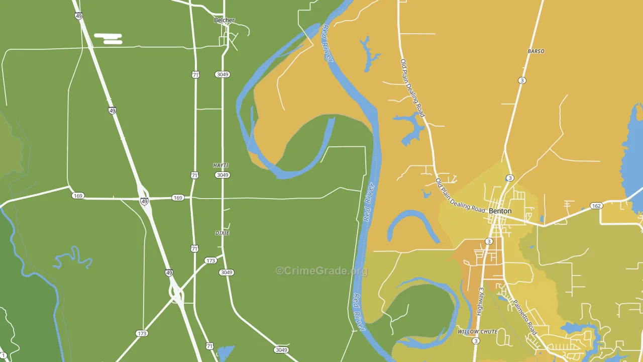 Dixie, LA Map of Drug-Related Crime Rates