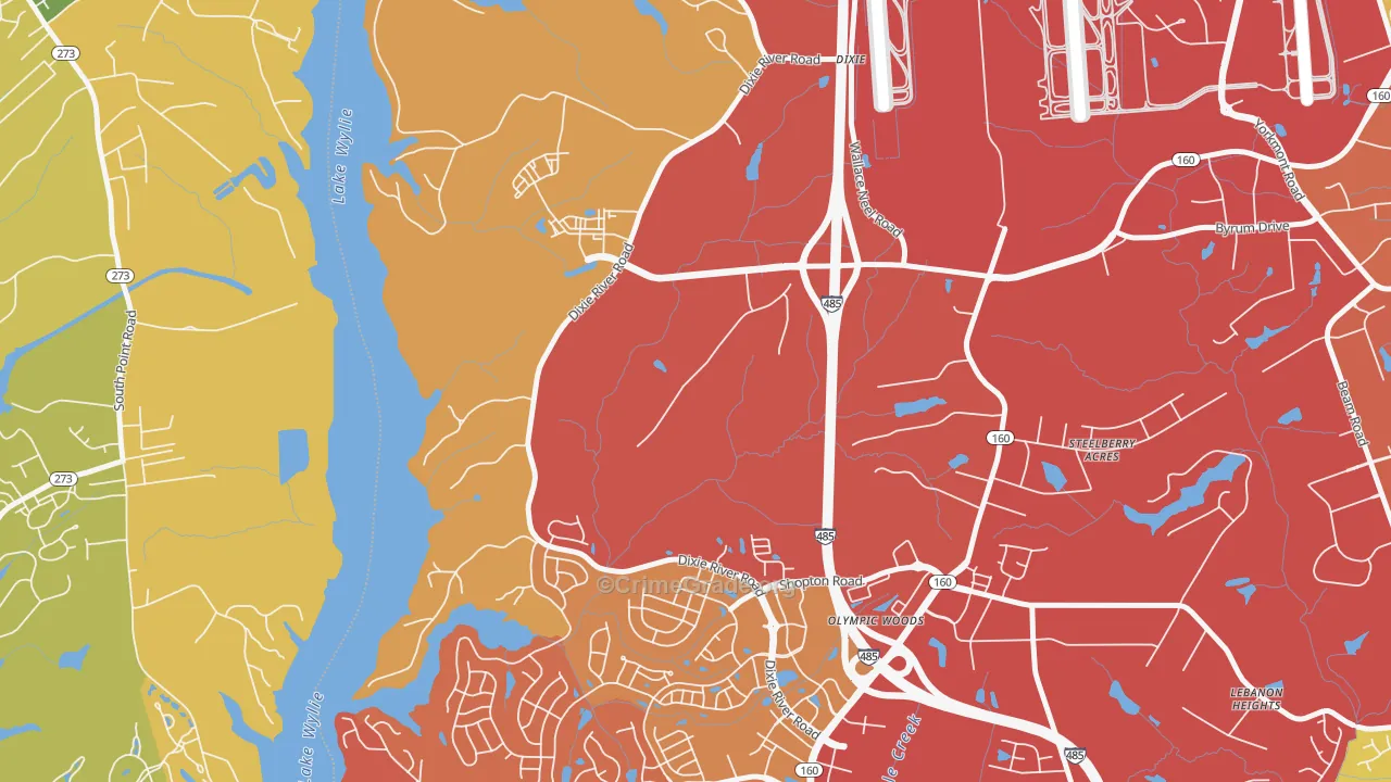 Dixie, NC Map of Drug-Related Crime Rates