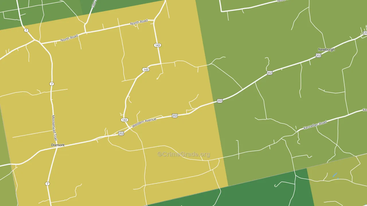 Dixmont, ME Map of Drug-Related Crime Rates