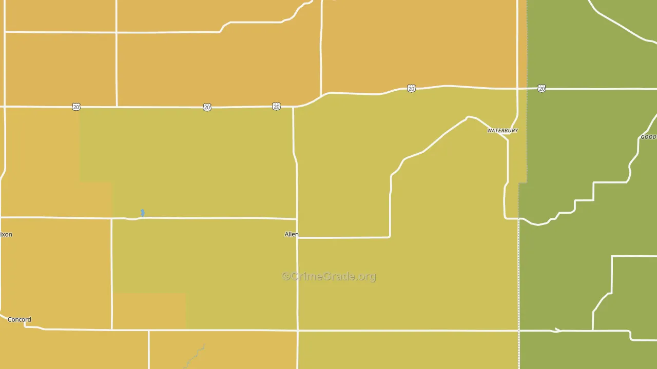 Dixon County, NE Map of Drug-Related Crime Rates
