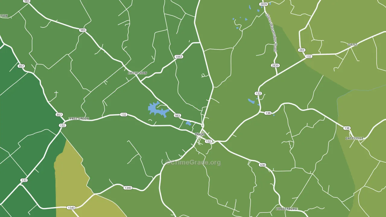 Dixon, KY Map of Drug-Related Crime Rates