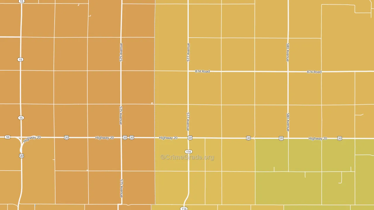 Dixon, NE Map of Drug-Related Crime Rates