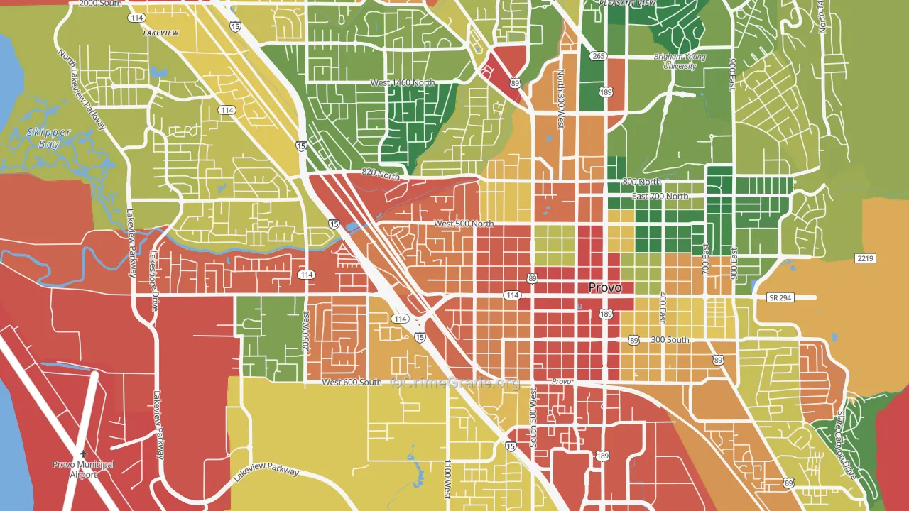 Dixon, Provo, UT Map of Drug-Related Crime Rates