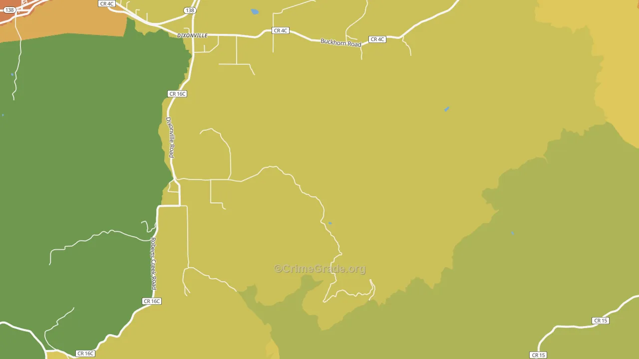 Dixonville, OR Map of Drug-Related Crime Rates