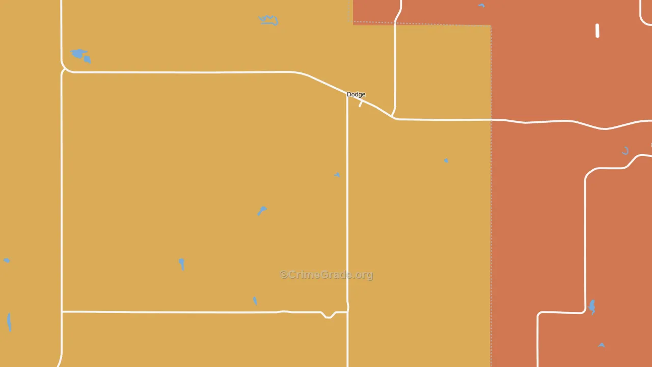 Dodge, ND Map of Drug-Related Crime Rates