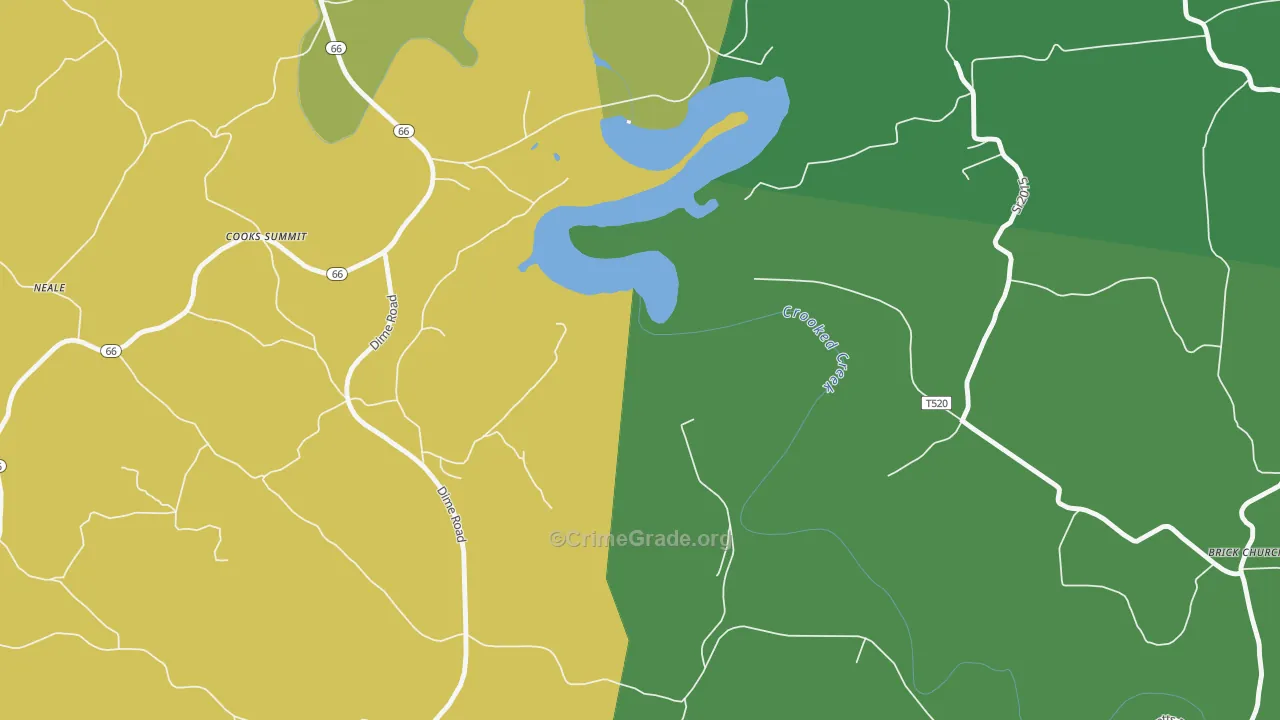Dog Town, PA Map of Drug-Related Crime Rates