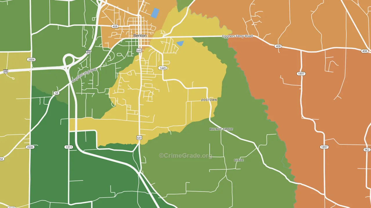 Dogtown, KY Map of Drug-Related Crime Rates