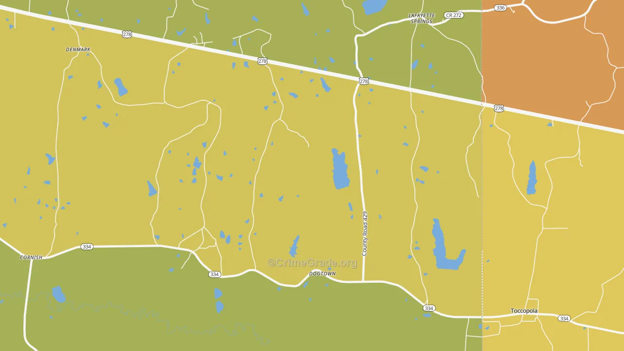 Dogtown, MS Map of Drug-Related Crime Rates