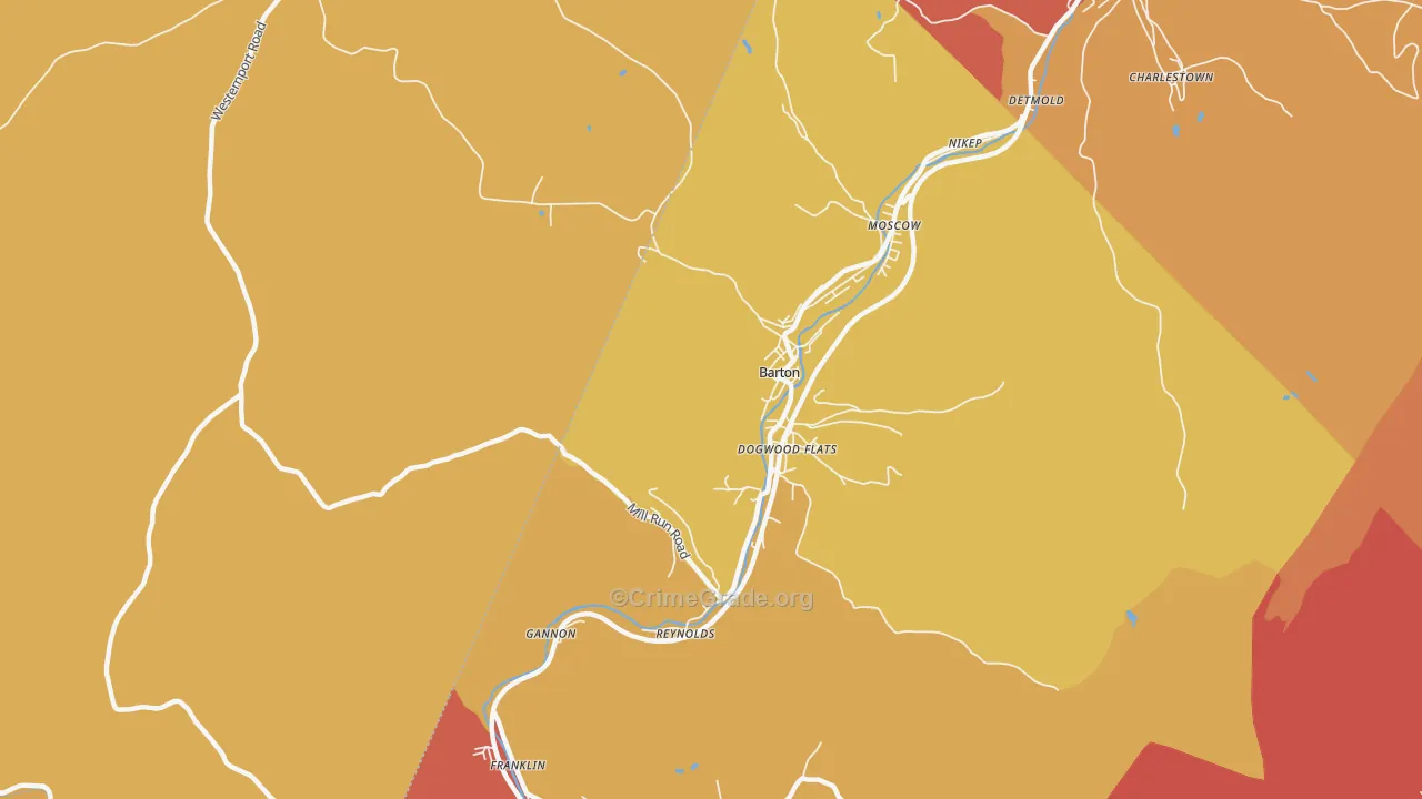 Dogwood Flats, MD Map of Drug-Related Crime Rates