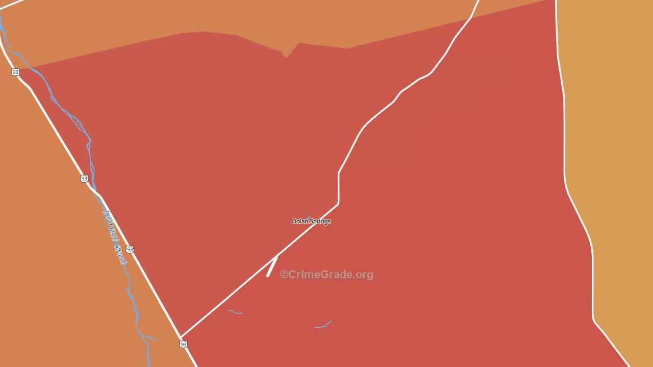 Dolan Springs, AZ Map of Drug-Related Crime Rates