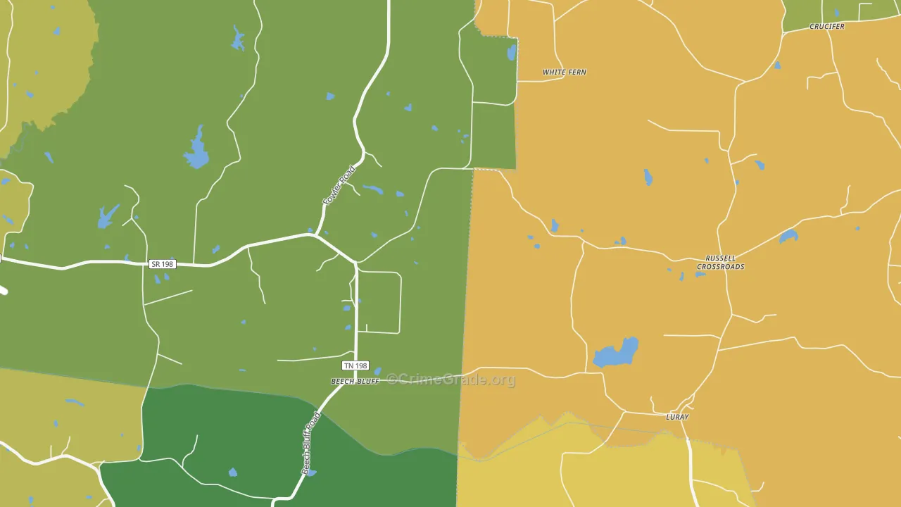 Dollar, TN Map of Drug-Related Crime Rates