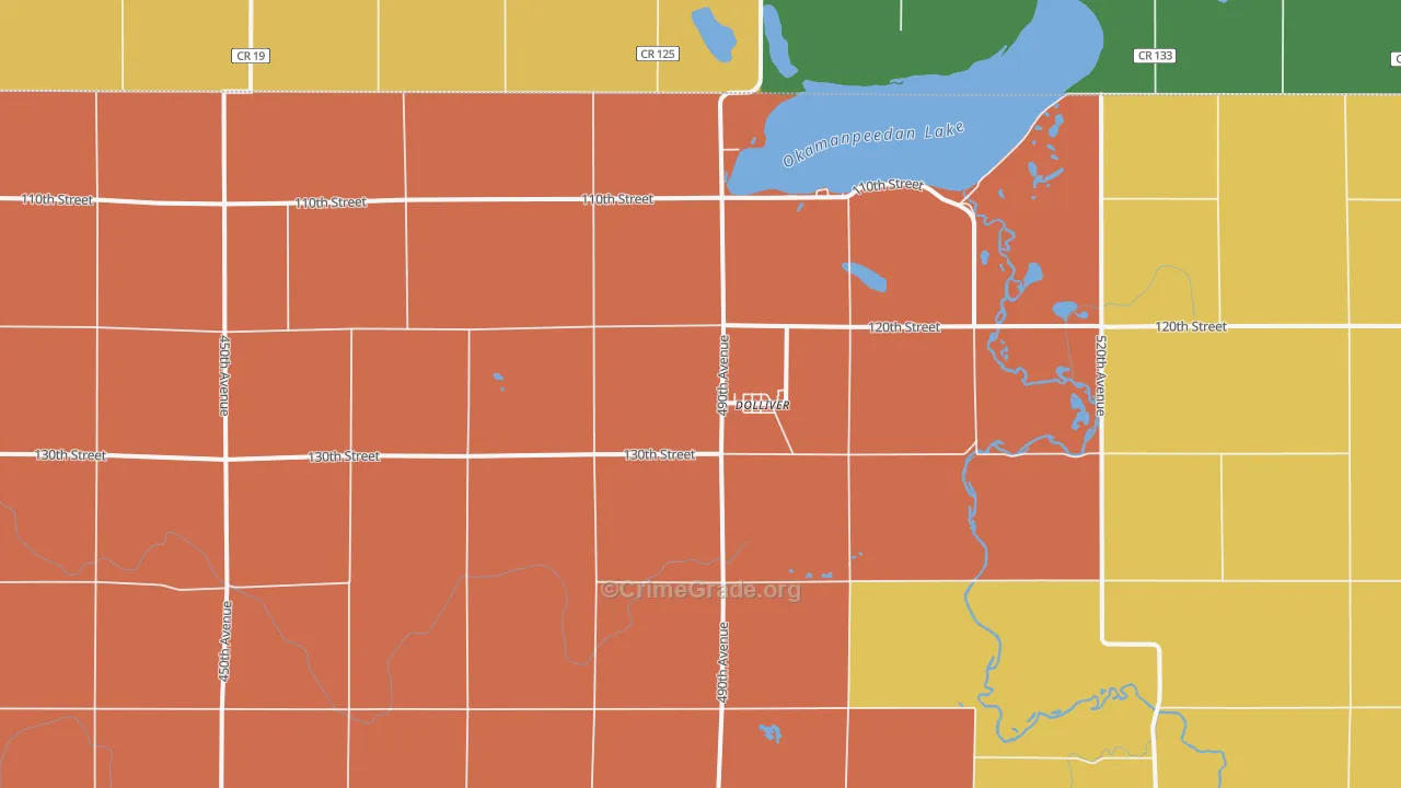 Dolliver, IA Map of Drug-Related Crime Rates