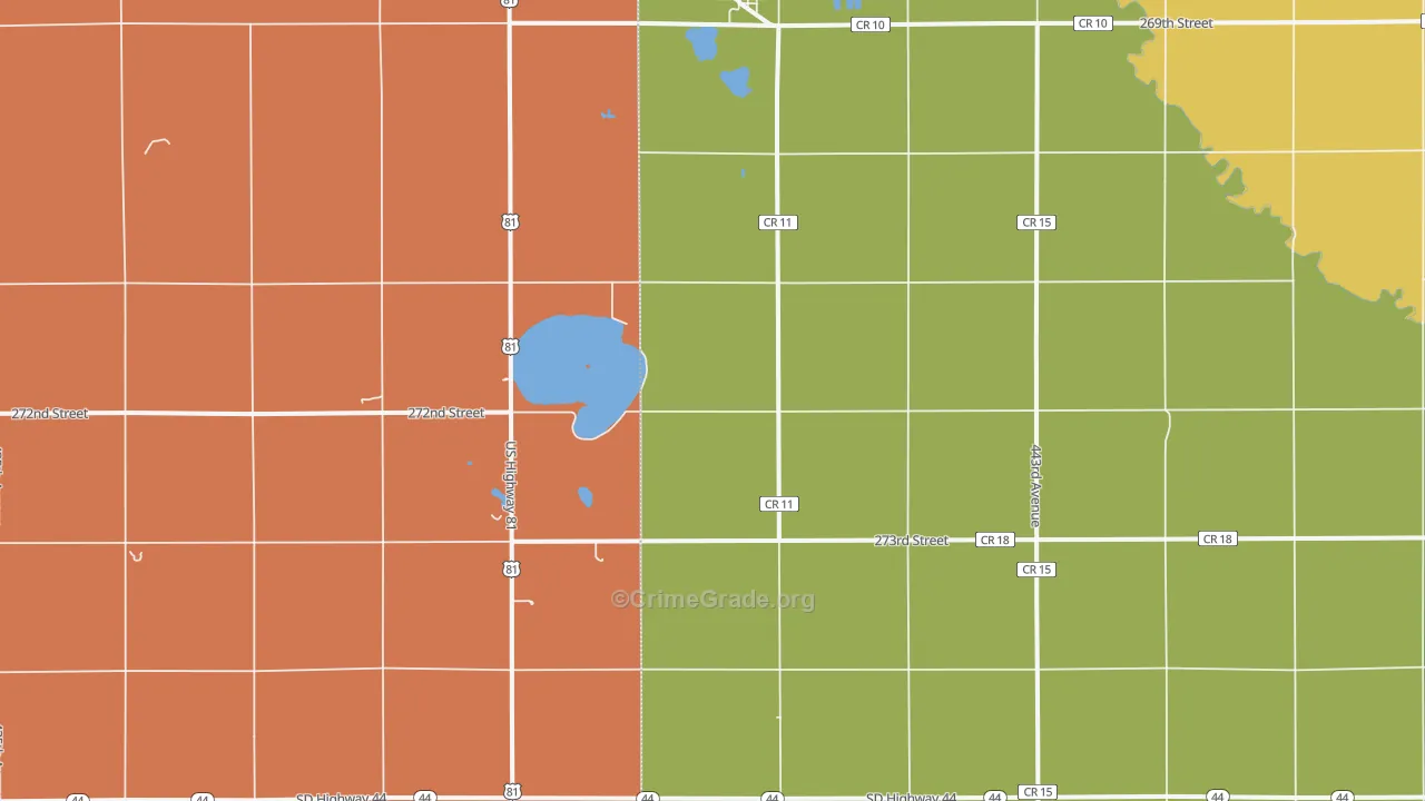 Dolton, SD Map of Drug-Related Crime Rates
