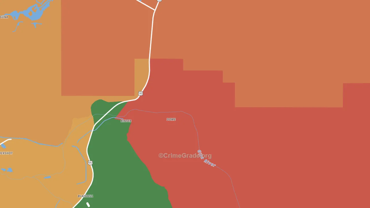 Dome, AZ Map of Drug-Related Crime Rates