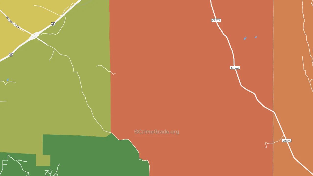 Domingo, NM Map of Drug-Related Crime Rates