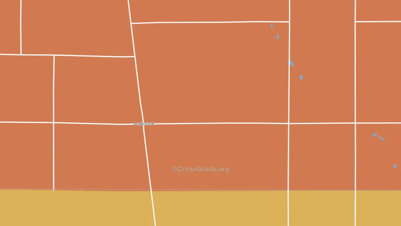 Donaldson, MN Map of Drug-Related Crime Rates