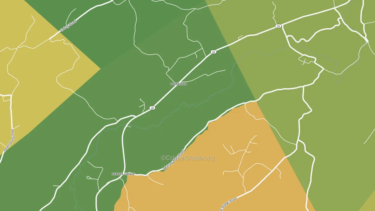 Donation, PA Map of Drug-Related Crime Rates