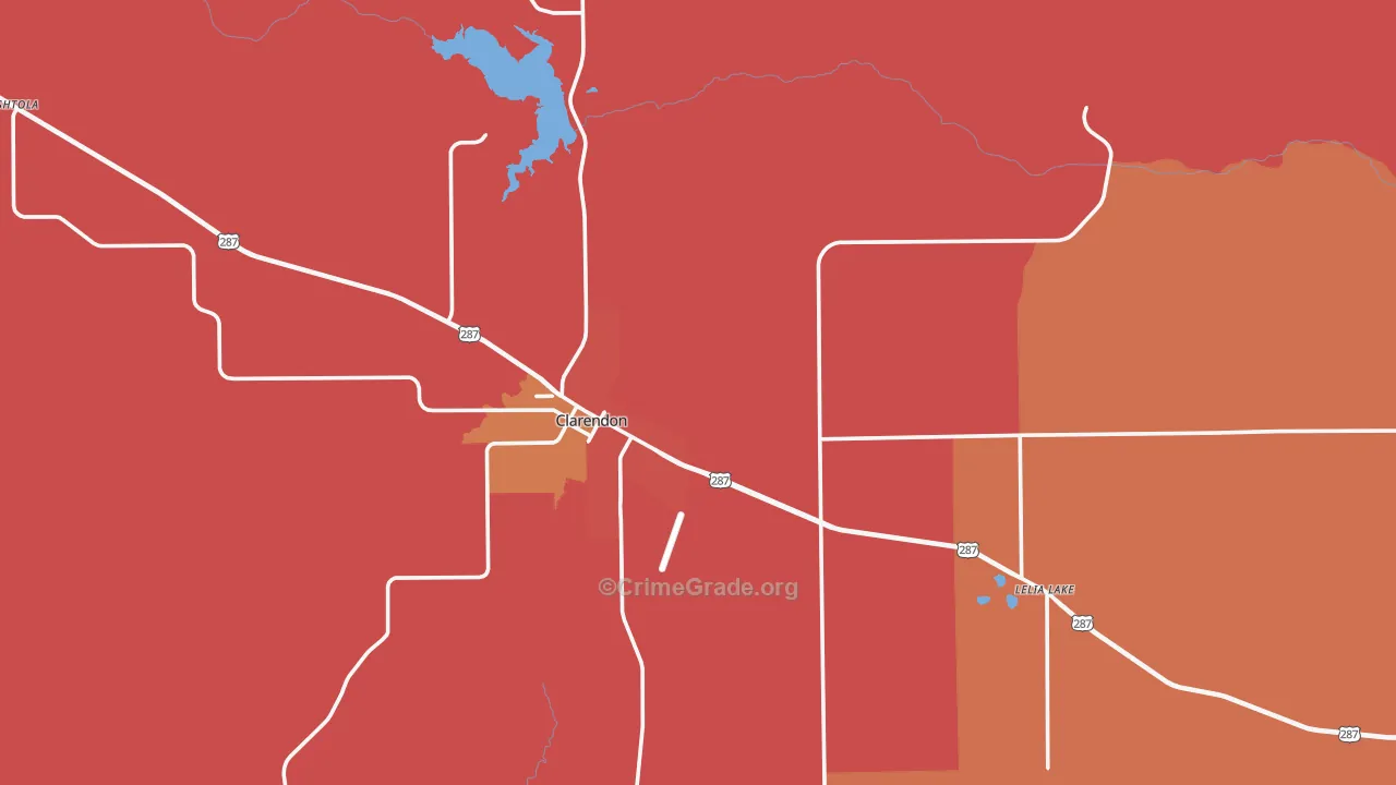 Donley County, TX Map of Drug-Related Crime Rates