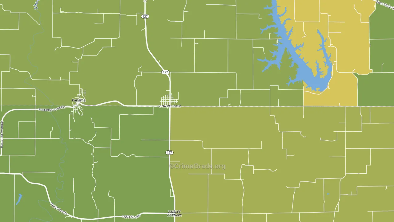 Donnellson, IL Map of Drug-Related Crime Rates
