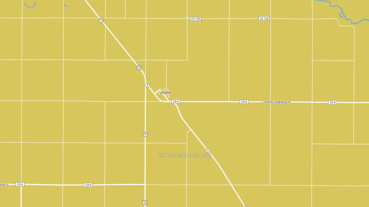 Doran, MN Map of Drug-Related Crime Rates