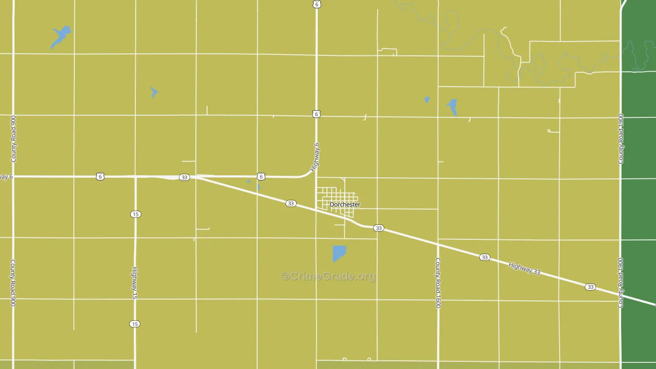 Dorchester, NE Map of Drug-Related Crime Rates