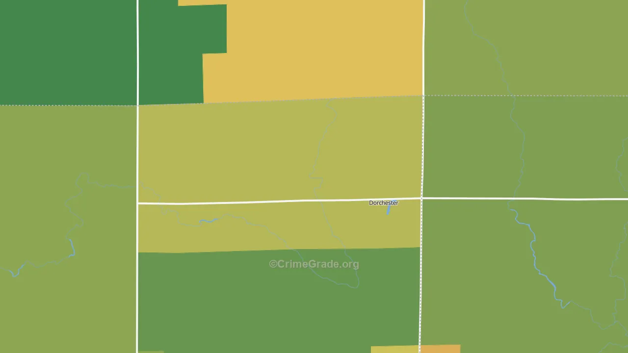 Dorchester, WI Map of Drug-Related Crime Rates