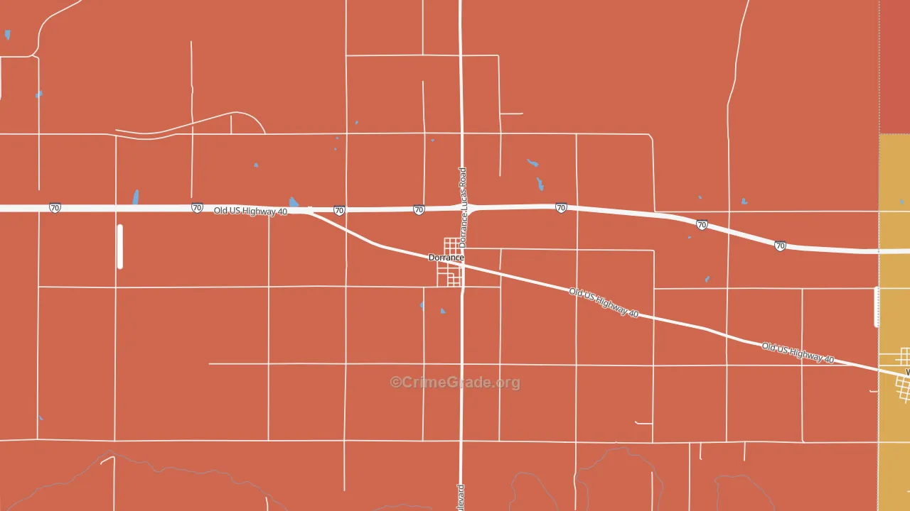 Dorrance, KS Map of Drug-Related Crime Rates