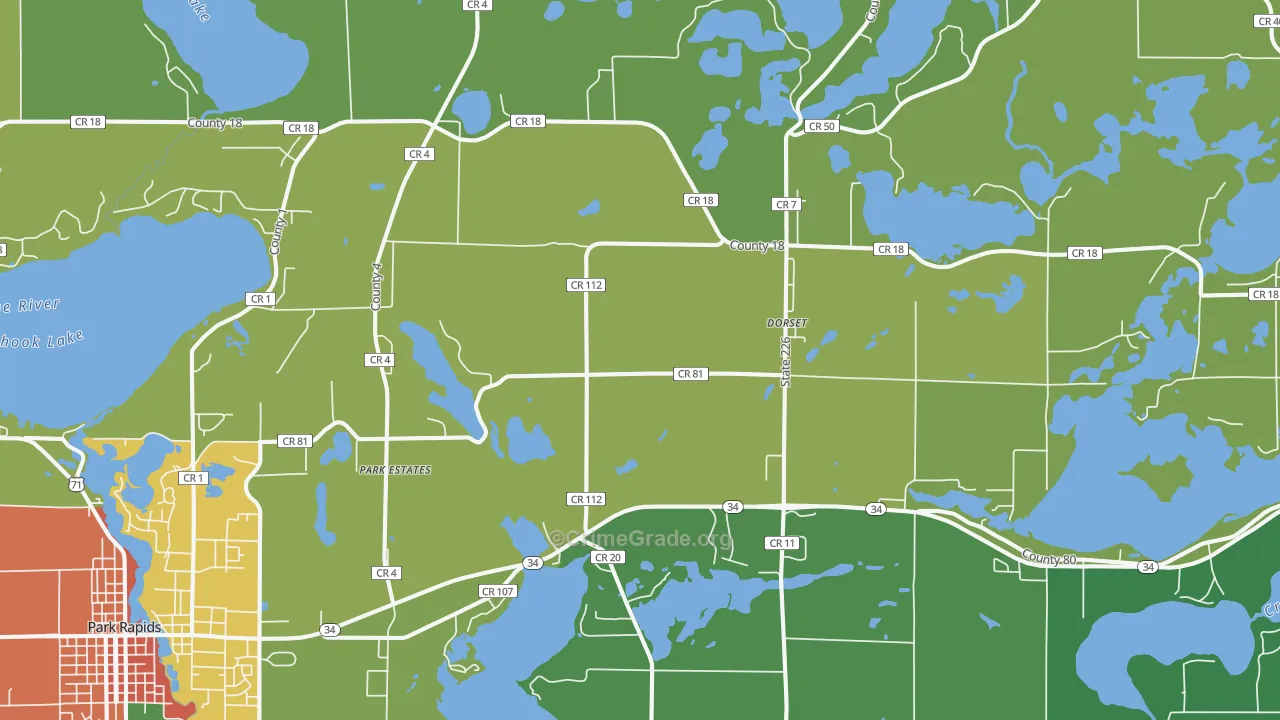 Dorset, MN Map of Drug-Related Crime Rates