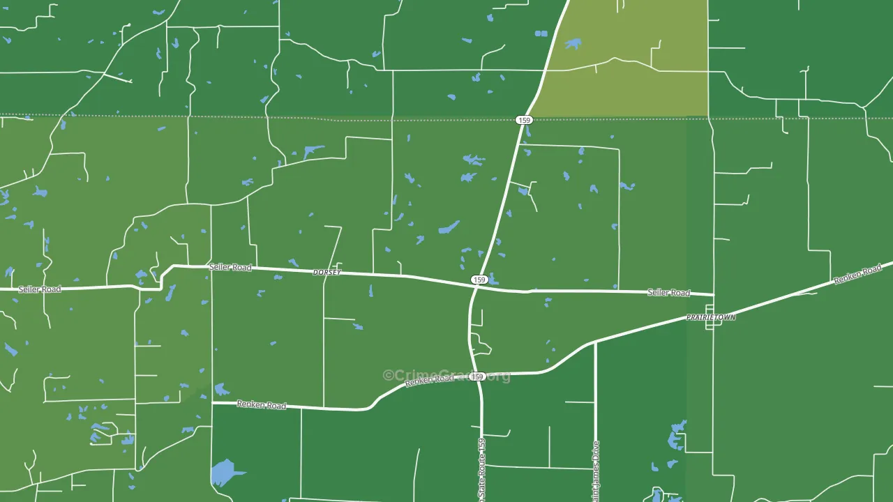 Dorsey, IL Map of Drug-Related Crime Rates